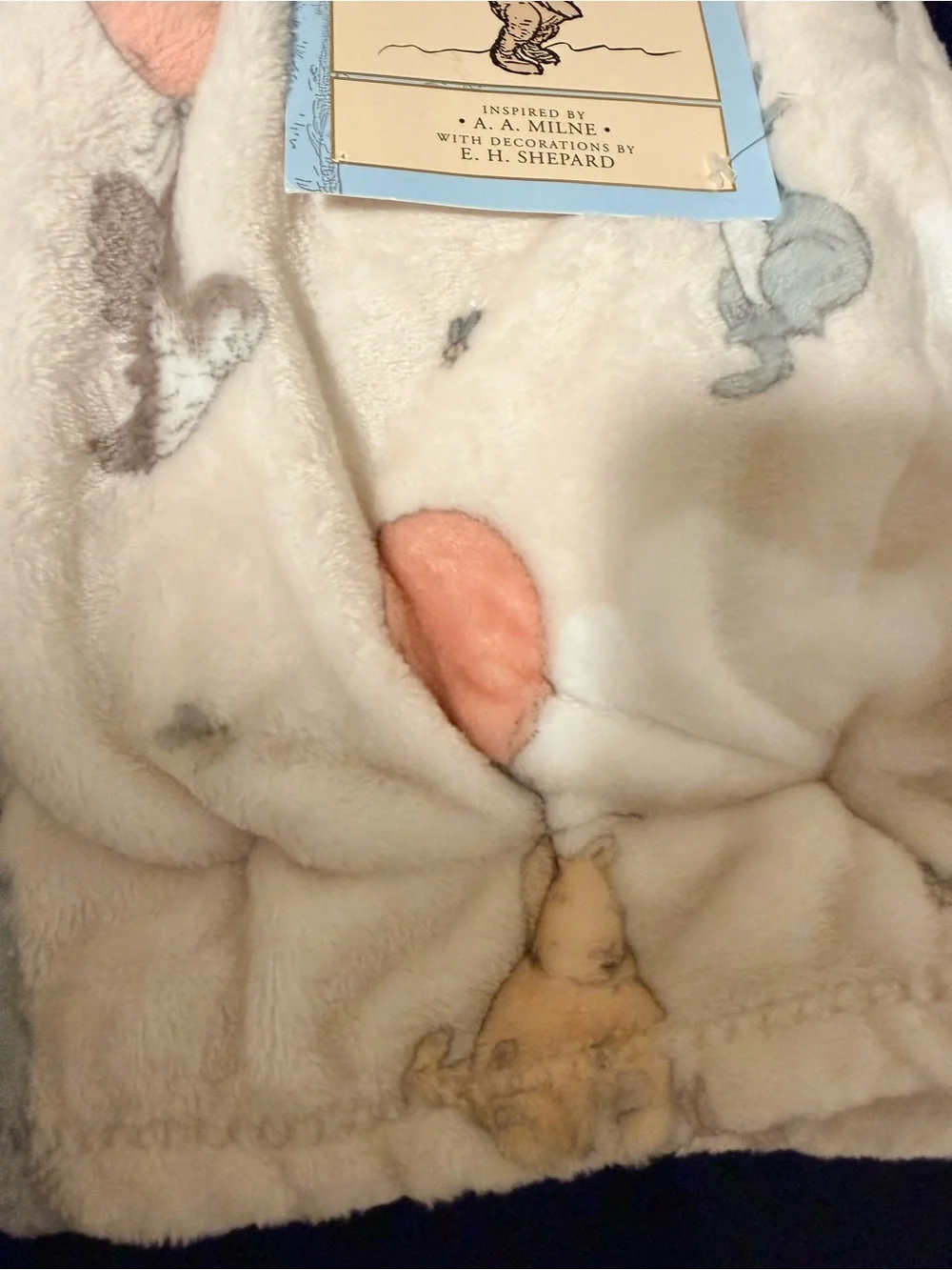 Classic Vintage Winnie the Pooh Baby Blanket
